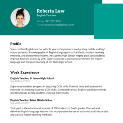 Medical Liaison Resume Example