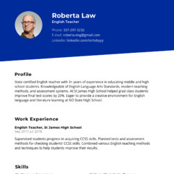 Team Manager Resume Example