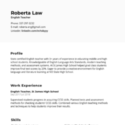Senior Operations Manager Resume Example