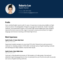 Nanny Resume Example