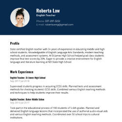 Unit Manager Resume Example