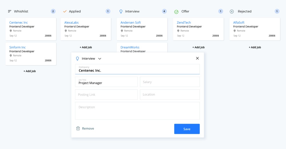 Job Tracking