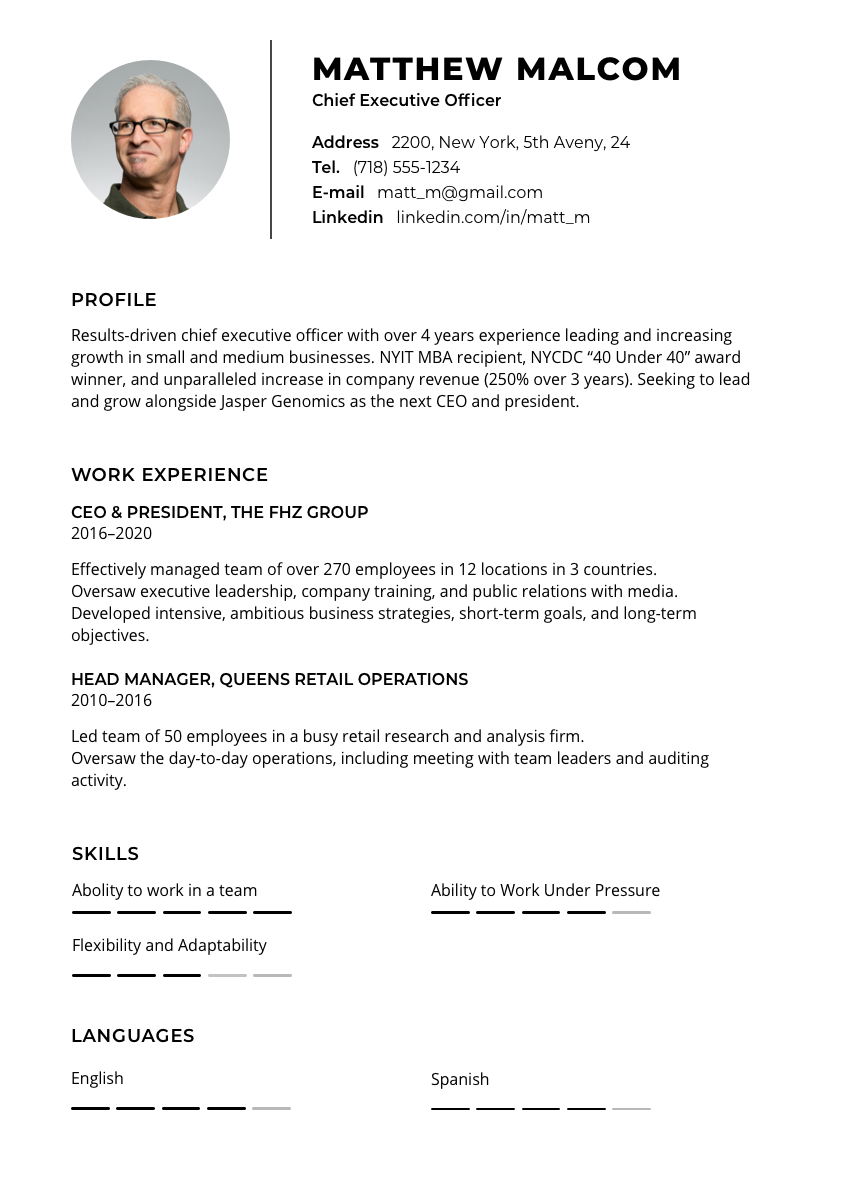 Primo Resume Template