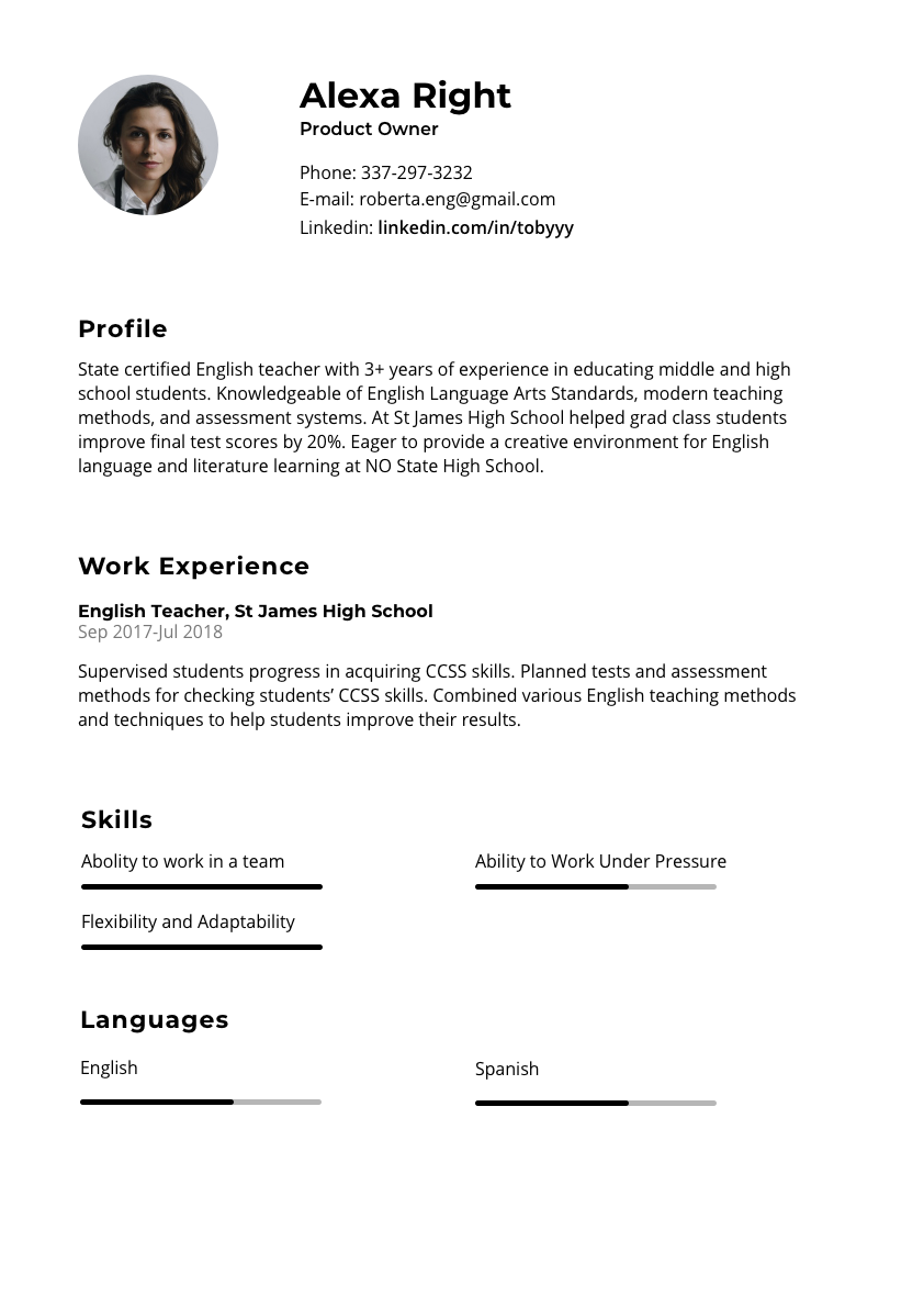 Space Resume Template