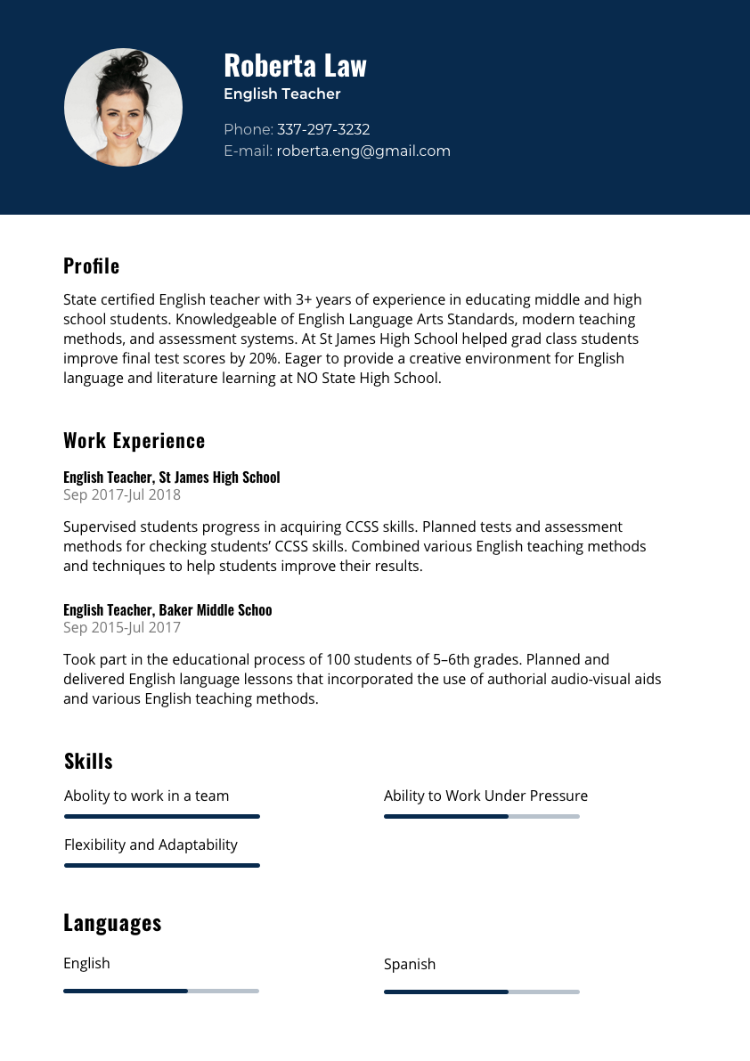 Traditional Resume Template