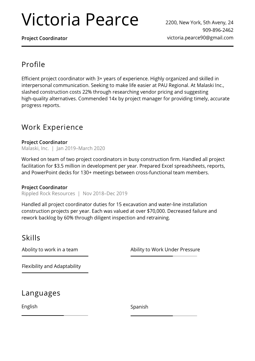 Simple Resume Template