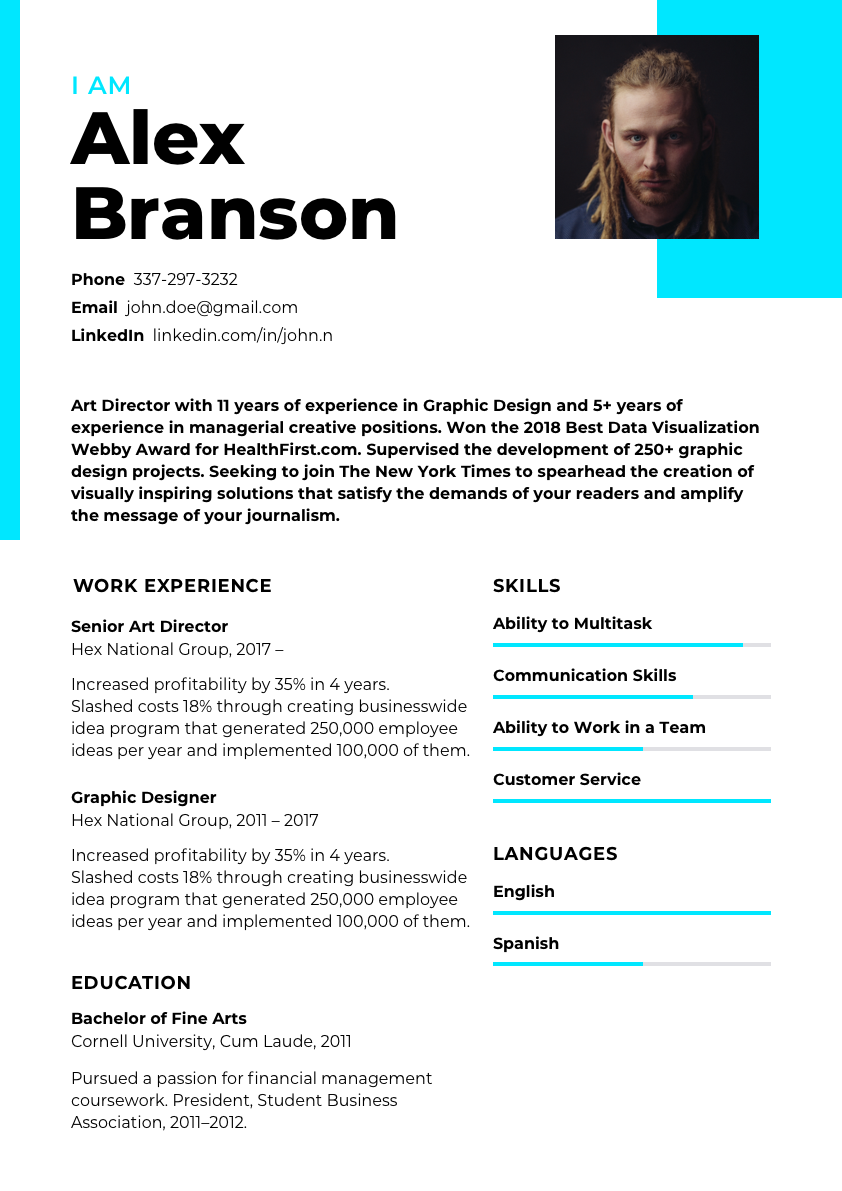 Inspiration II Resume Template